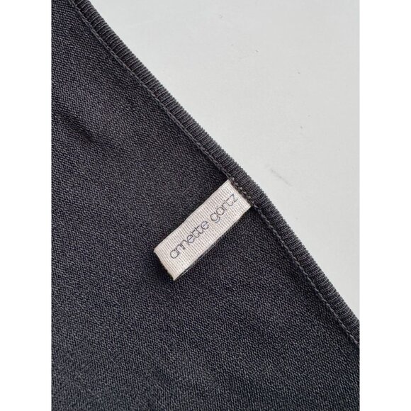 ANNETTE GORTZ Black Viscose Knit Long Wrap Tie Front Cardigan Sweater, Size M - Picture 13 of 16